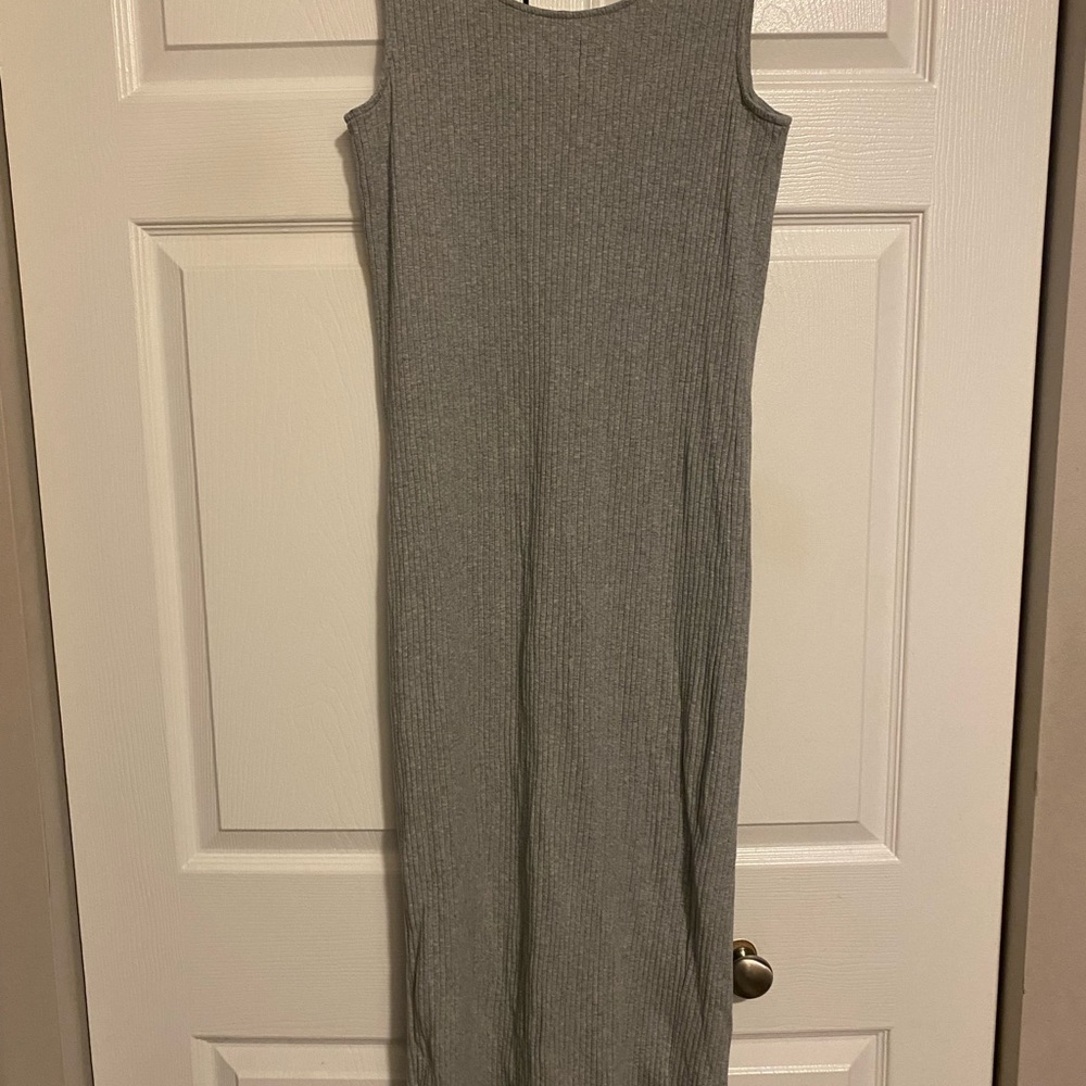 Gap gray dress size M buttons front down knit cardigan straight dress sleevelees - Picture 5 of 5